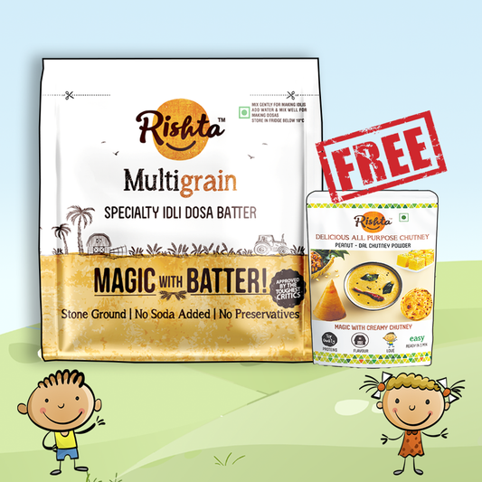 Rishta Multigrain Idli Dosa Batter with All Purpose Delicious Chutney Offer